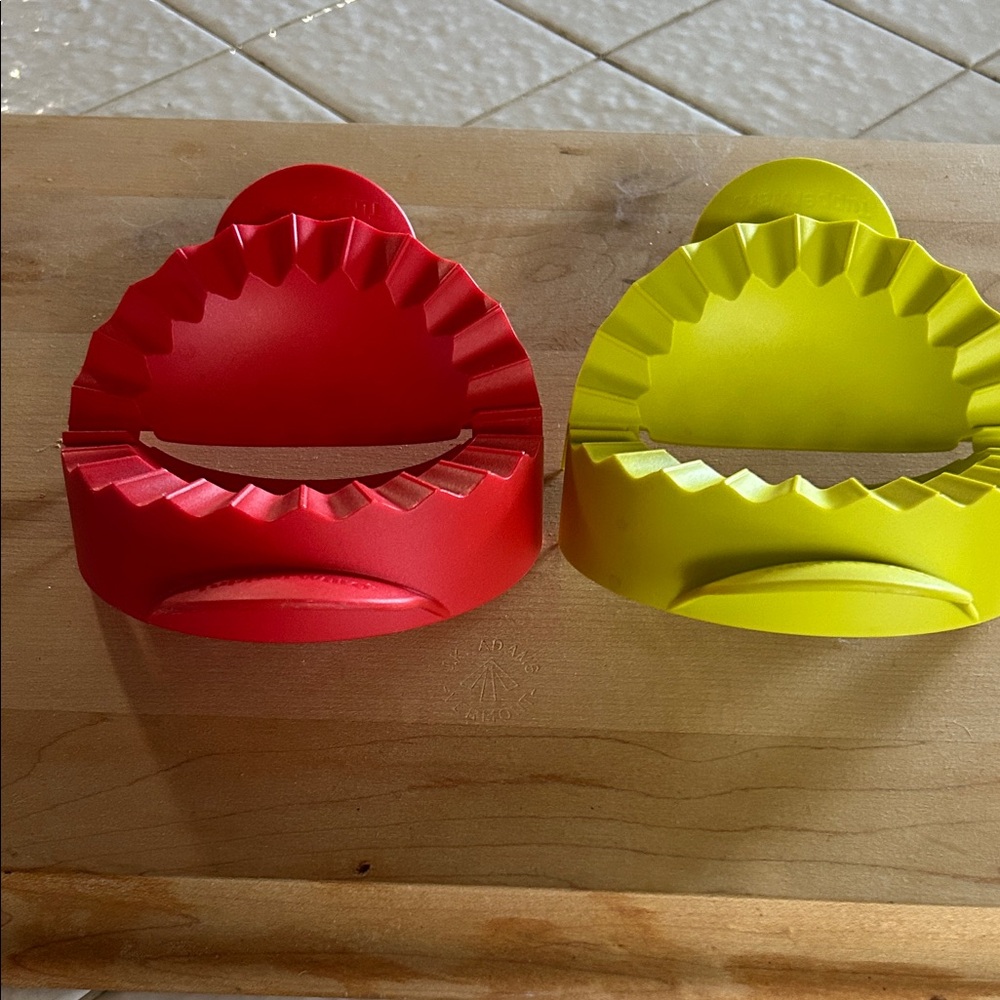 Tupperware Red and Yellow Pastry Molds